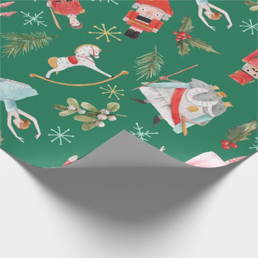 Nutcracker Ballerina Christmas Geschenkpapier (Ecke)