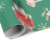 Nutcracker Ballerina Christmas Geschenkpapier (Rolleneckpunkt)