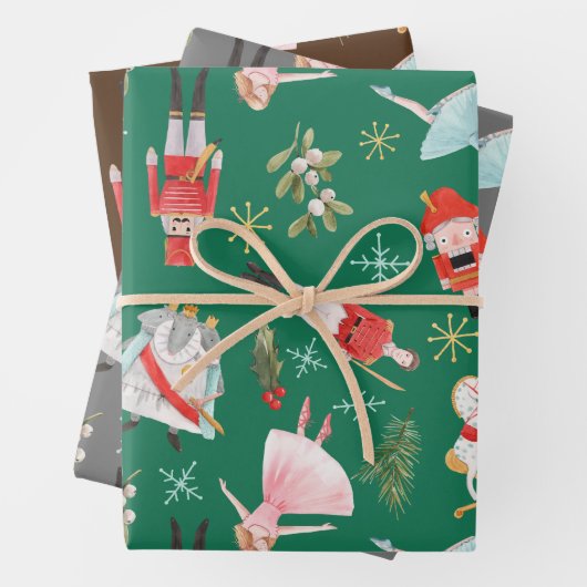 Nutcracker Ballerina Christmas Geschenkpapier Set (Beispiel)