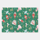 Nutcracker Ballerina Christmas Geschenkpapier Set (Vorderseite)