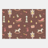 Nutcracker Ballerina Christmas Geschenkpapier Set (Vorderseite 2)