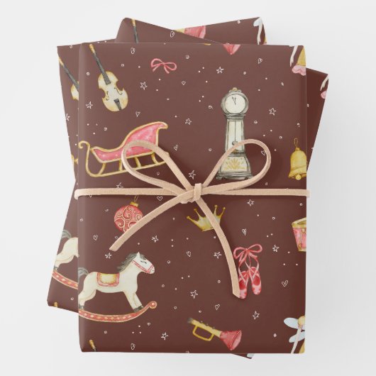 Nutcracker Ballerina Christmas Geschenkpapier Set (Beispiel)