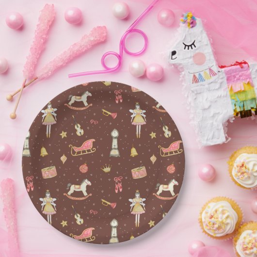 Nutcracker Ballerina Christmas Pappteller (Party)