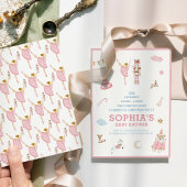 Nutcracker Ballerina Christmas Pink Baby Dusche Einladung