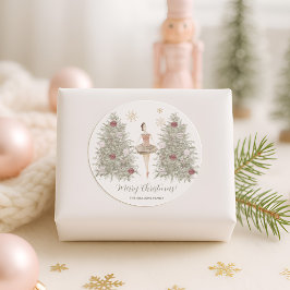Nutcracker Ballerina Christmas Runder Aufkleber