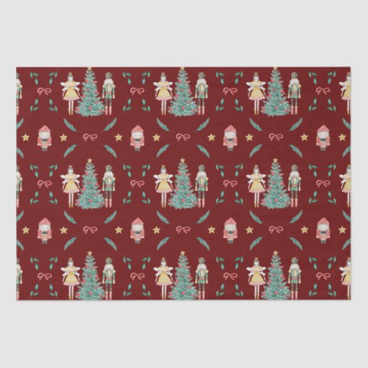 Nutcracker Ballerina Christmas Seidenpapier (Vorderseite)