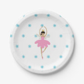 Nutcracker Ballerina Fairy Illustration Pappteller (Vorderseite)
