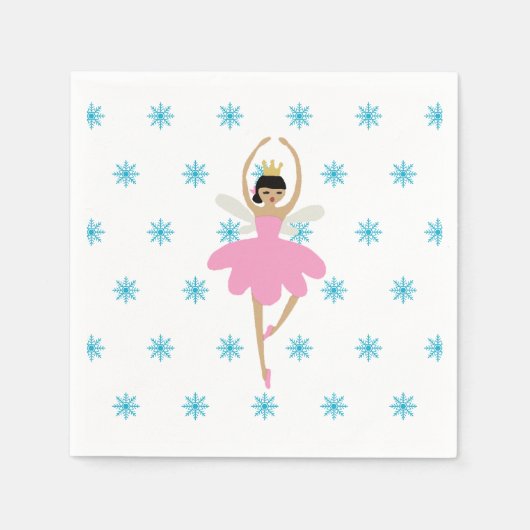 Nutcracker Ballerina Fairy Illustration Serviette (Vorderseite)