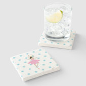 Nutcracker Ballerina Fairy Illustration Steinuntersetzer (Seitenansicht)