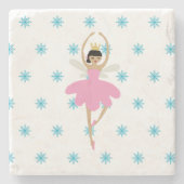 Nutcracker Ballerina Fairy Illustration Steinuntersetzer (Vorderseite)