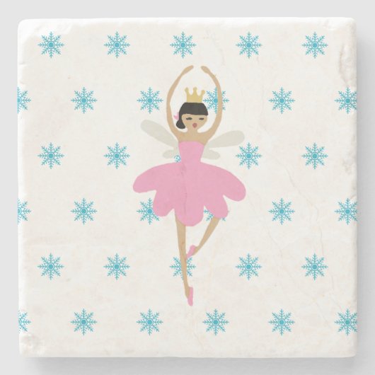 Nutcracker Ballerina Fairy Illustration Steinuntersetzer (Vorderseite)