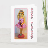 Nutcracker Ballerina Happy Birthday Karte (Vorderseite)