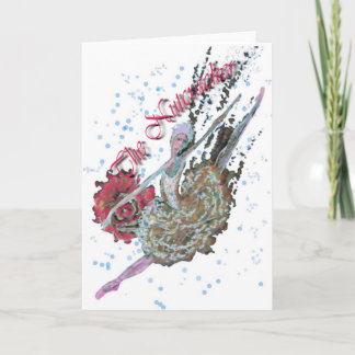 Nutcracker Ballerina in Grand Jete-322 Feiertagskarte