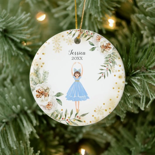 Nutcracker Ballerina Keramik Keramik Ornament (Baum)