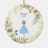 Nutcracker Ballerina Keramik Ornament (Vorne)