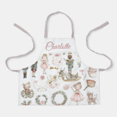 Nutcracker & Ballerina Kids Apron | Custom Name Schürze (Vorderseite)