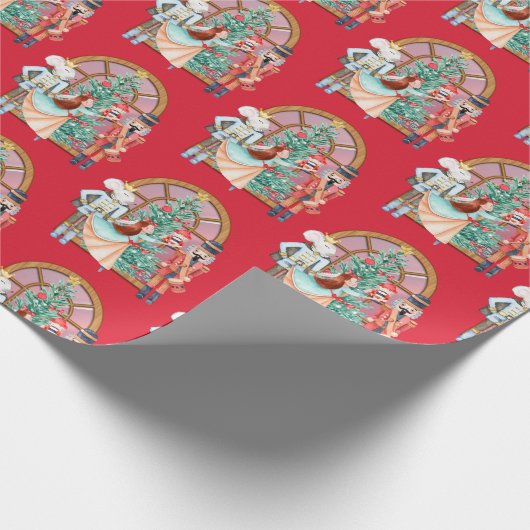 Nutcracker Ballerina Mouse King Christmas Geschenkpapier (Ecke)