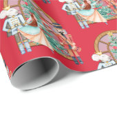 Nutcracker Ballerina Mouse King Christmas Geschenkpapier (Rolleneckpunkt)