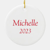 Nutcracker Ballerina Mouse King Personalisiert Keramik Ornament (Hinten)