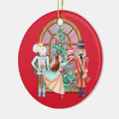 Nutcracker Ballerina Mouse King Red Personalisiert Keramik Ornament (Links)