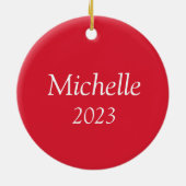 Nutcracker Ballerina Mouse King Red Personalisiert Keramik Ornament (Hinten)