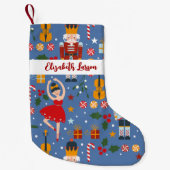 Nutcracker & Ballerina Niedlich Pink Frohe Weihnac Kleiner Weihnachtsstrumpf (Vorderseite)