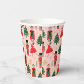 Nutcracker & Ballerina Niedlich Pink Weihnachten Pappbecher (Rechts)