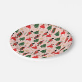 Nutcracker & Ballerina Niedlich Pink Weihnachten Pappteller (Schrägansicht)