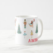 Nutcracker & Ballerina Niedliche Weihnachten Kaffeetasse (VorderseiteRechts)