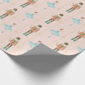 Nutcracker Ballerina Pink Weihnachten Geschenkpapier (Ecke)