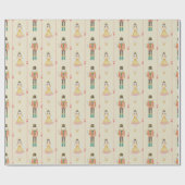 Nutcracker Ballerina Pink Weihnachten Geschenkpapier (Flach)