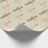 Nutcracker Ballerina Pink Weihnachten Geschenkpapier (Ecke)
