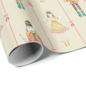 Nutcracker Ballerina Pink Weihnachten Geschenkpapier (Rolleneckpunkt)