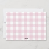 Nutcracker Ballerina Rentierbugs Gingham Feiertagskarte (Rückseite)