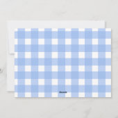 Nutcracker Ballerina Rentierbugs Gingham Feiertagskarte (Rückseite)