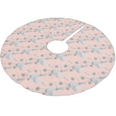 Nutcracker Ballerina Rose Gold Tree Rock Polyester Weihnachtsbaumdecke (Schrägansicht)