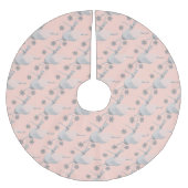 Nutcracker Ballerina Rose Gold Tree Rock Polyester Weihnachtsbaumdecke (Vorderseite)