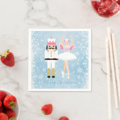 Nutcracker, Ballerina, Schneeflocken Weihnachten Serviette (Beispiel)