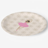 Nutcracker Ballerina Snowflake Pattern Pappteller (Schrägansicht)