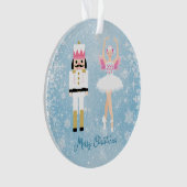 Nutcracker Ballerina Snowflakes Acrylschmuck Ornament (Vorderseite)
