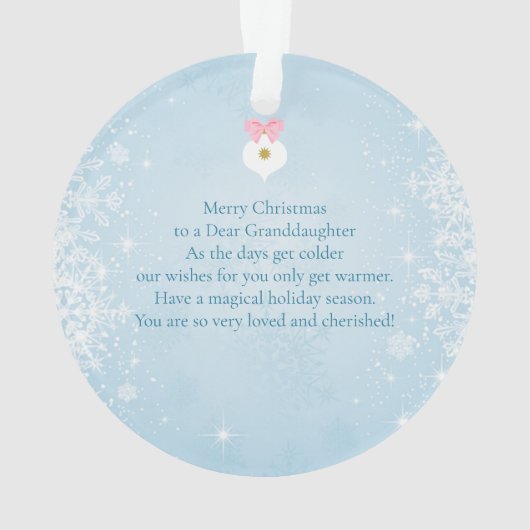 Nutcracker Ballerina Snowflakes Acrylschmuck Ornament (Rückseite)