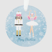 Nutcracker Ballerina Snowflakes Acrylschmuck Ornament (Vorderseite)
