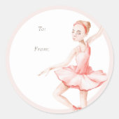 Nutcracker Ballerina “To/From” Christmas Sticker (Vorderseite)