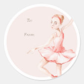 Nutcracker Ballerina “To/From” Christmas Sticker (Vorderseite)