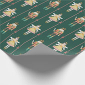 Nutcracker Ballerina Vintage Weihnachten Geschenkpapier (Ecke)