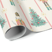 Nutcracker Ballerina Vintage Weihnachten Geschenkpapier (Rolleneckpunkt)