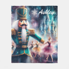 Nutcracker Ballerina Watercolor Weihnachtsballett Fleecedecke