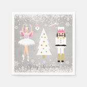 Nutcracker, Ballerina, Weihnachtsbaum Serviette (Vorderseite)