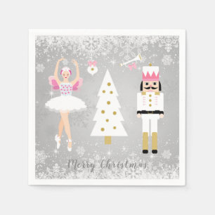 Nutcracker, Ballerina, Weihnachtsbaum Serviette