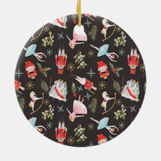 Nutcracker Ballerina Weihnachtsgeschenke Keramik Ornament (Hinten)